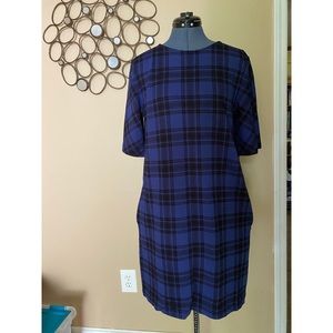 Blue and Black Plaid Gap Dress